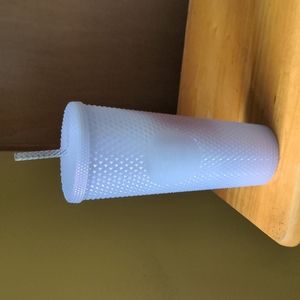 NWT 2021 Icy White Studded Tumbler Cold Cup